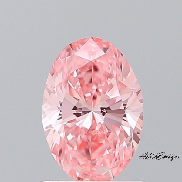 Lab Created Pink Diamond Engagement Ring Etsy