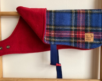 Dog Coat Harris Tweed Tartan Wool Bespoke made in Australia