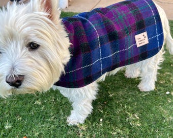 Dog Coat Jacket Harris Tweed Wool made to measure Bespoke in Australia