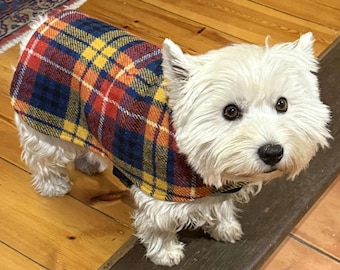 Dog Coat jacket Harris Tweed Wool Buchanan Bespoke made to measure in Australia