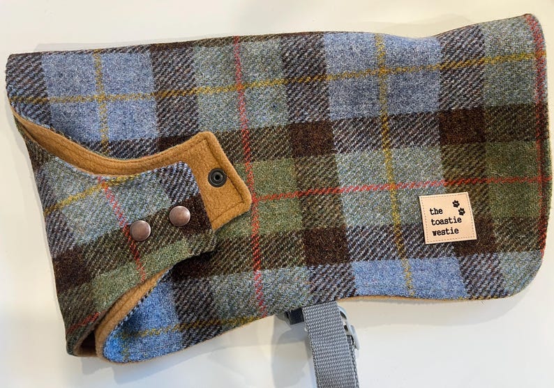 Dog Coat Jacket Hunting MacLeod, Harris Tweed, Bespoke dog wear, made in Adelaide, Australia image 3