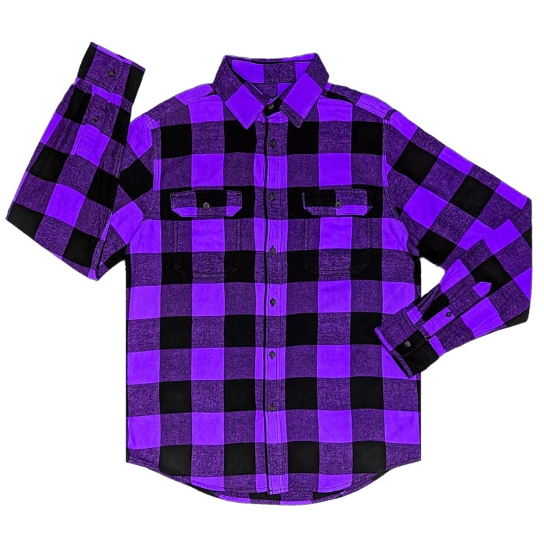 Purple Plaid Men's Low Top Shoes
