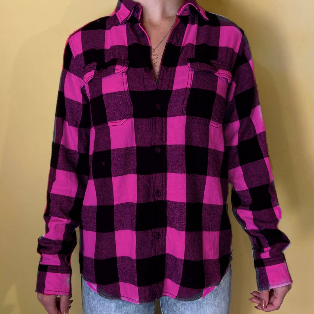 plaid pink shirt