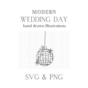 Wedding Dance Disco Ball SVG, Reception Wedding Icon, Dancing Wedding Clip art, Vector, Wedding day timeline svg graphic