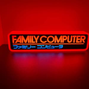Family Computer 3d Printed Led Sign