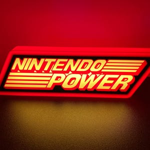 Nintendo Power 3d Printed Led Sign