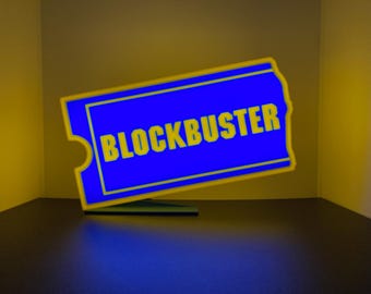 Blockbuster 3d Printed Led Sign