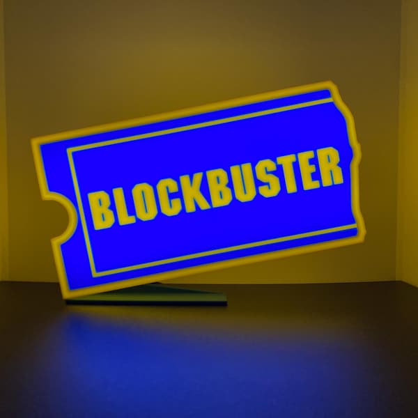 Blockbuster 3d Printed Led Sign
