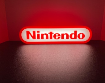 Nintendo 3d Printed Led Sign