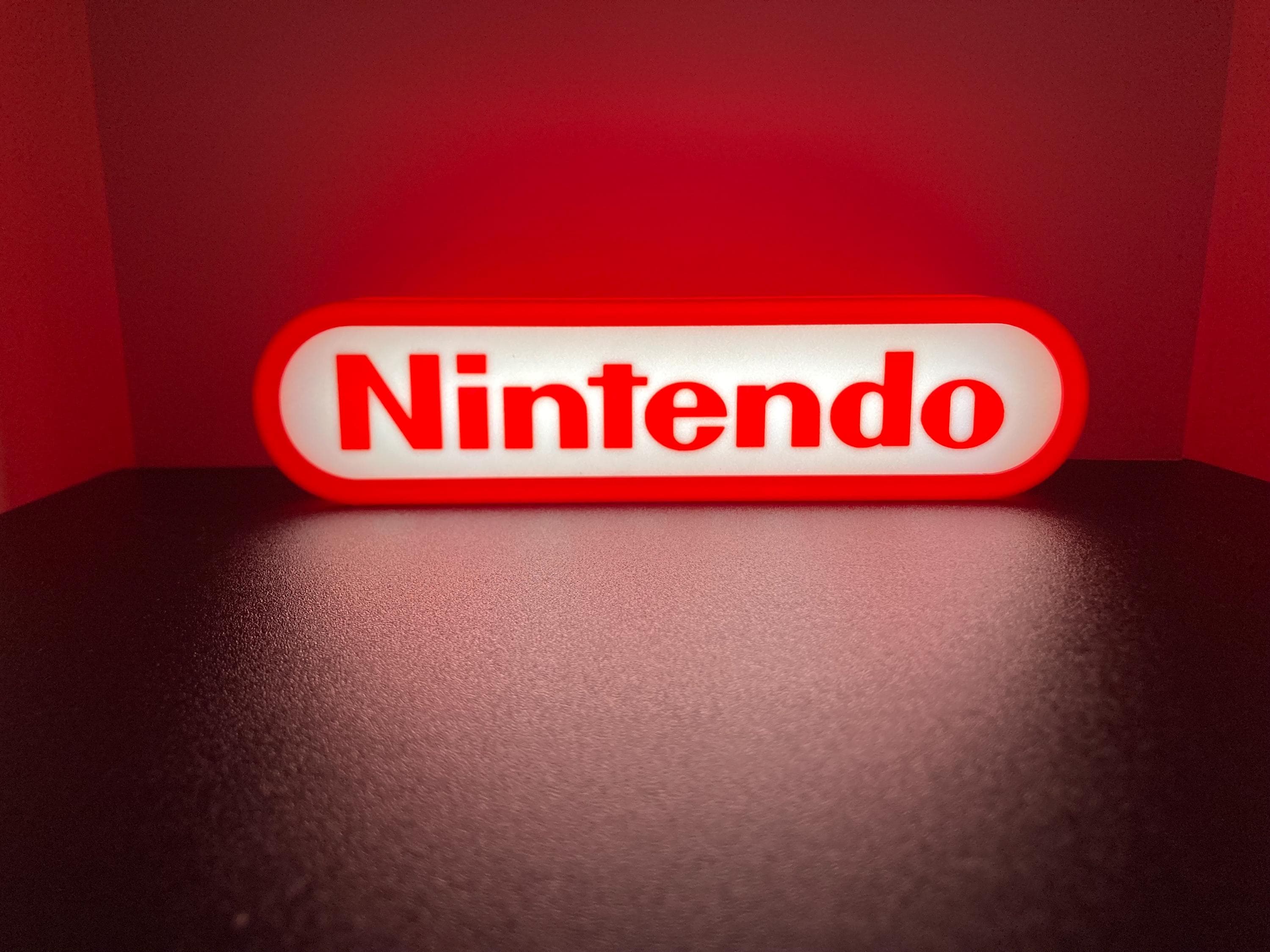 Nintendo 3D Gedruckt Led Schild