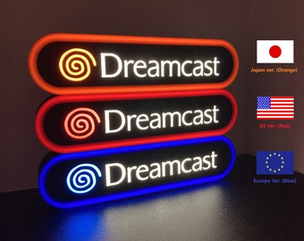 Dreamcast 3d Printed Led Signs (JPN, USA & EU)