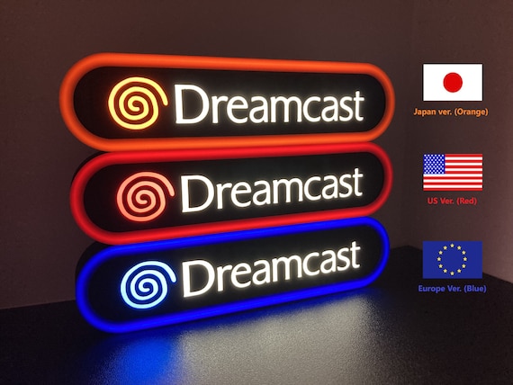 Dreamcast 3d Printed Led Signs (JPN, USA & EU)