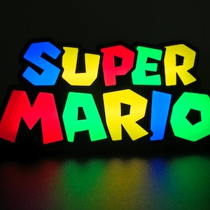 Super Mario 3d Printed Led Sign - Etsy