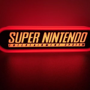 Super Nintendo 3d Printed Led Sign