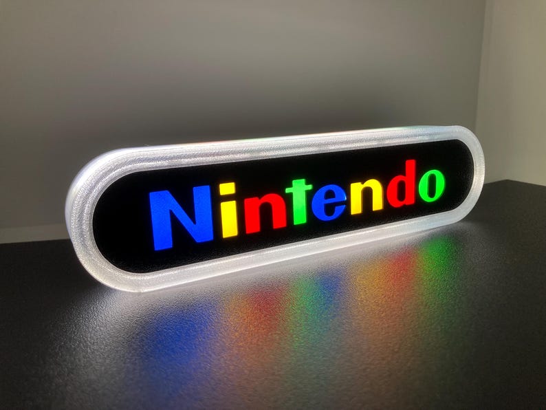 Nintendo V4 3d Printed Led Sign - Etsy