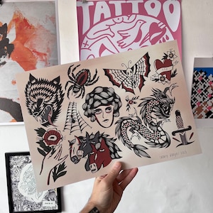 A3 TATTOO FLASH print