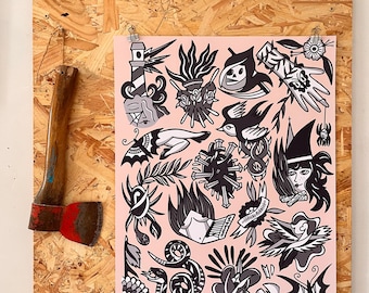 A2 TATTOO FLASH print