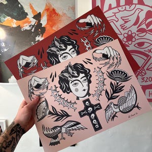 A3 TATTOO FLASH print