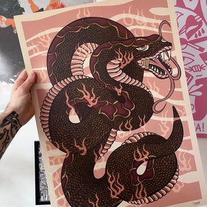 A2 SNAKE TATTOO Print Hand-numbered