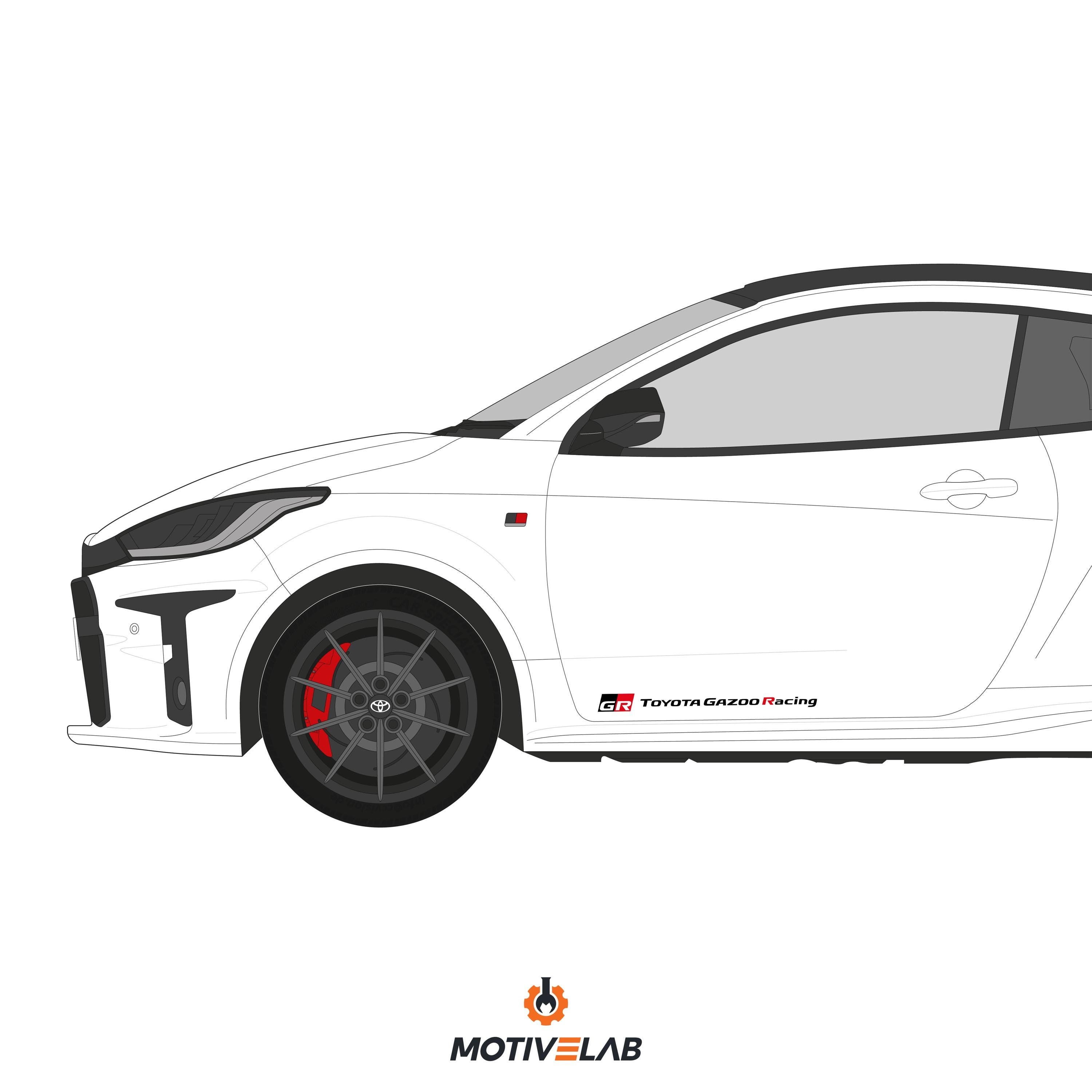 GR GAZOO Racing フラッグ Toyota GR Gazoo Racing Door Stickers - Etsy