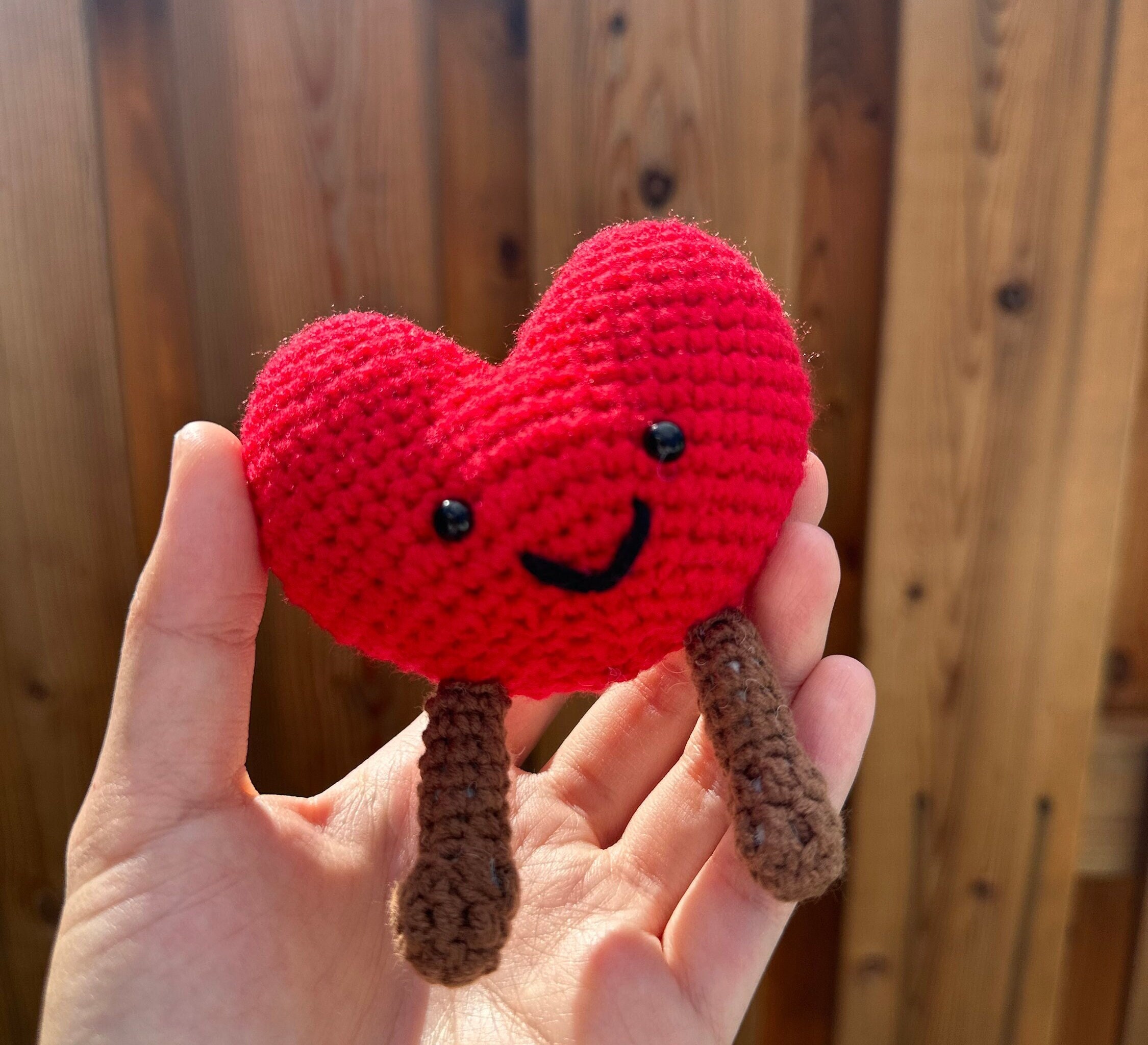 Crochet Heart Plushie Heart Plushie Handmade Plushie Etsy