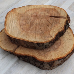 Rustic Live Edge Wood Slab: DIY Centerpiece Supply (9.4-10.2 inches )