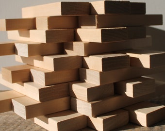Unfinished Wood Scrap Pieces: DIY Craft Blanks, Set of 6