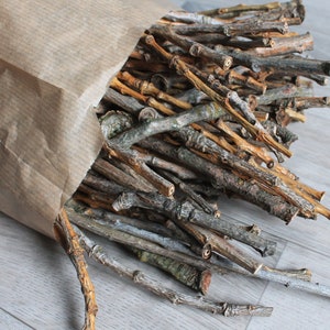 Willow branches Wood twigs Natural craft supplies Wood bundle Do it yourself Rustic home decor Set 100pcs