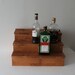 Wood Riser Pedestal Bar Shelf Liquor Bottle Display Whiskey Shelf ...