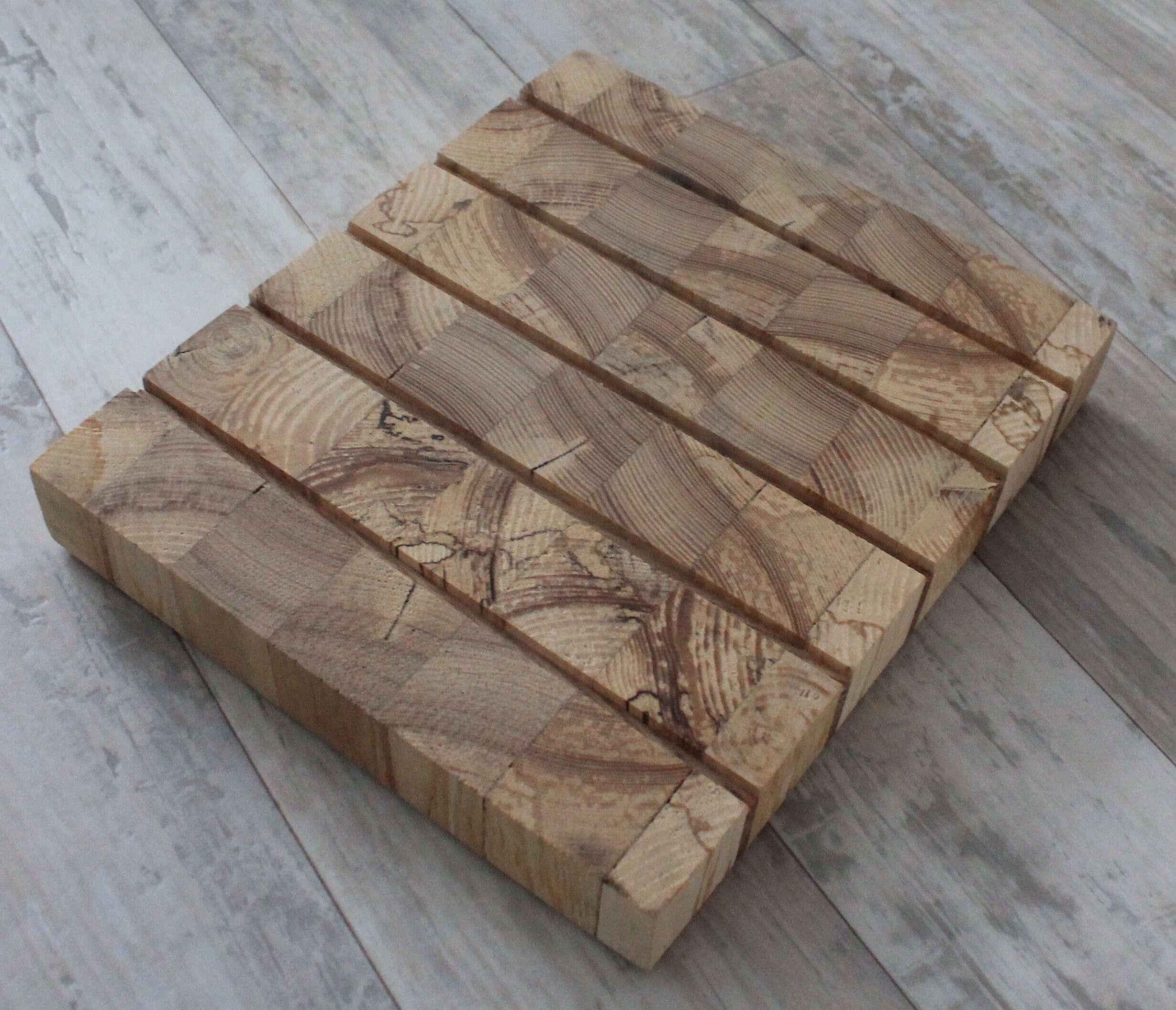 Wood Trivet Rustic Candle Plant Stand Handmade Birch Multifunctional ...