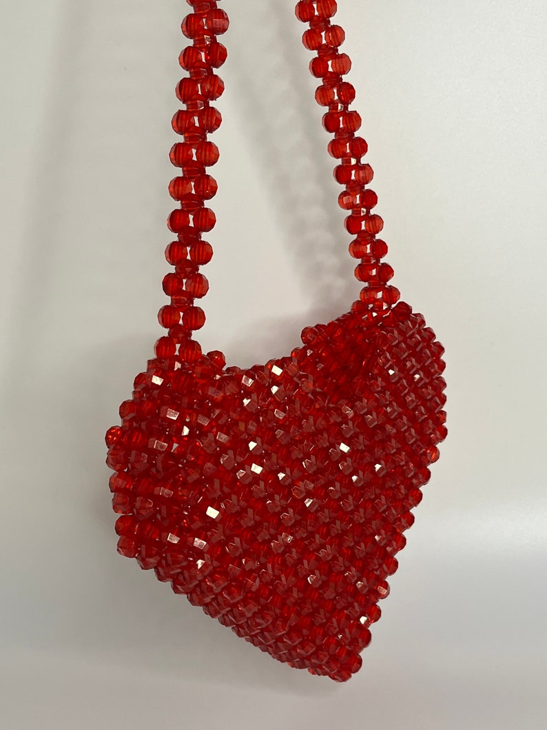 FOX BEADED BAG WITH CHAIN PATCHWORK HEART main image 1