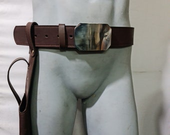 Pakland: Star Wars Brown Leather DH-17 BELT & HOLSTER Rebel Fleet Trooper costume Variant