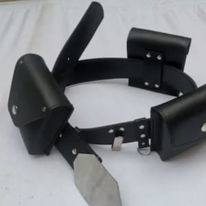 ROTJ Luke Skywalker cosplay belt, saber clip, and three pouches
