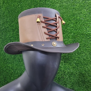 Real Cowhide Cowboy Hat with Adjustable Strap, Cowboy Hat for Men and Women, Genuine Leather Cowboy Hat, Cowboy Hats for Adults, Cowgirl Hat