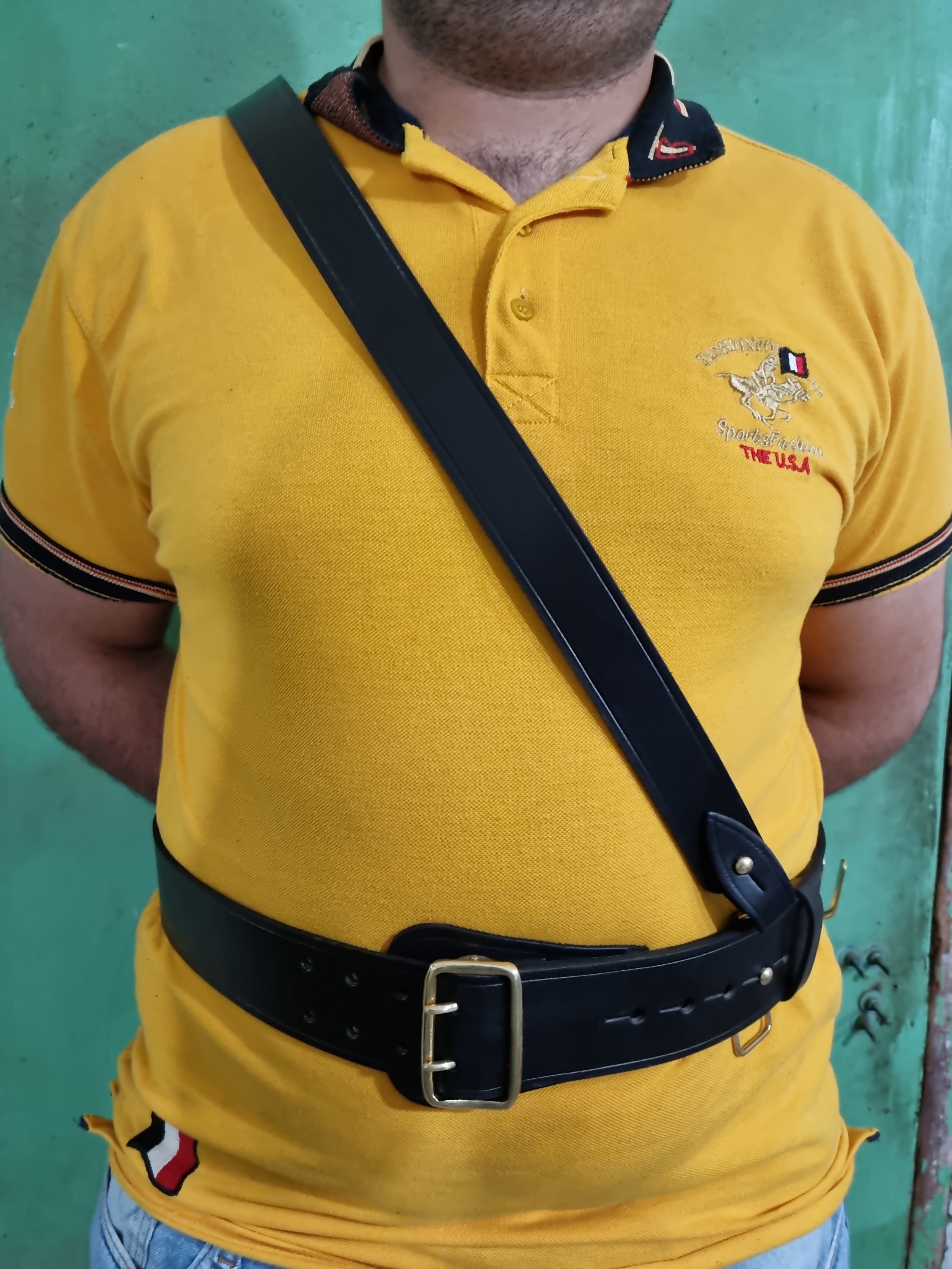 サムブラウン クロスオーバーショルダーストラップ付きベルト