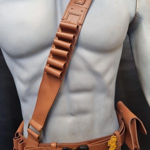 Handmade Leather Mandalorian Belt, Star Wars Cosplay Holster image 5
