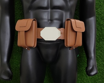 Star Wars Boba Fett Leather Belt with Pouches: ROTJ Costume