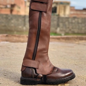 PAKLAND: New Book Of Geïnspireerde Boba Fett Leren Boot Cover Custom Made Bo-Katan Kryze Cosplay Schoenen Mandalorian Laarzen Halloween Kostuums