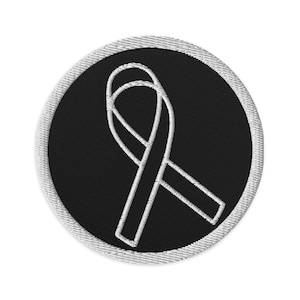 Embroidered Cancer Ribbon patch