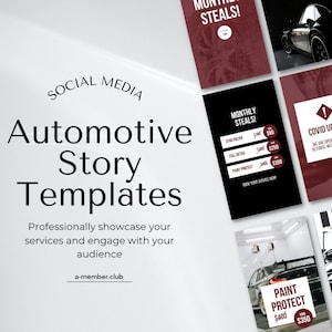 Car Detail Instagram Stories | Automotive Canva Marketing | Car Posts | Auto body Posts | Auto Care Social Templates | Auto Repair Posts