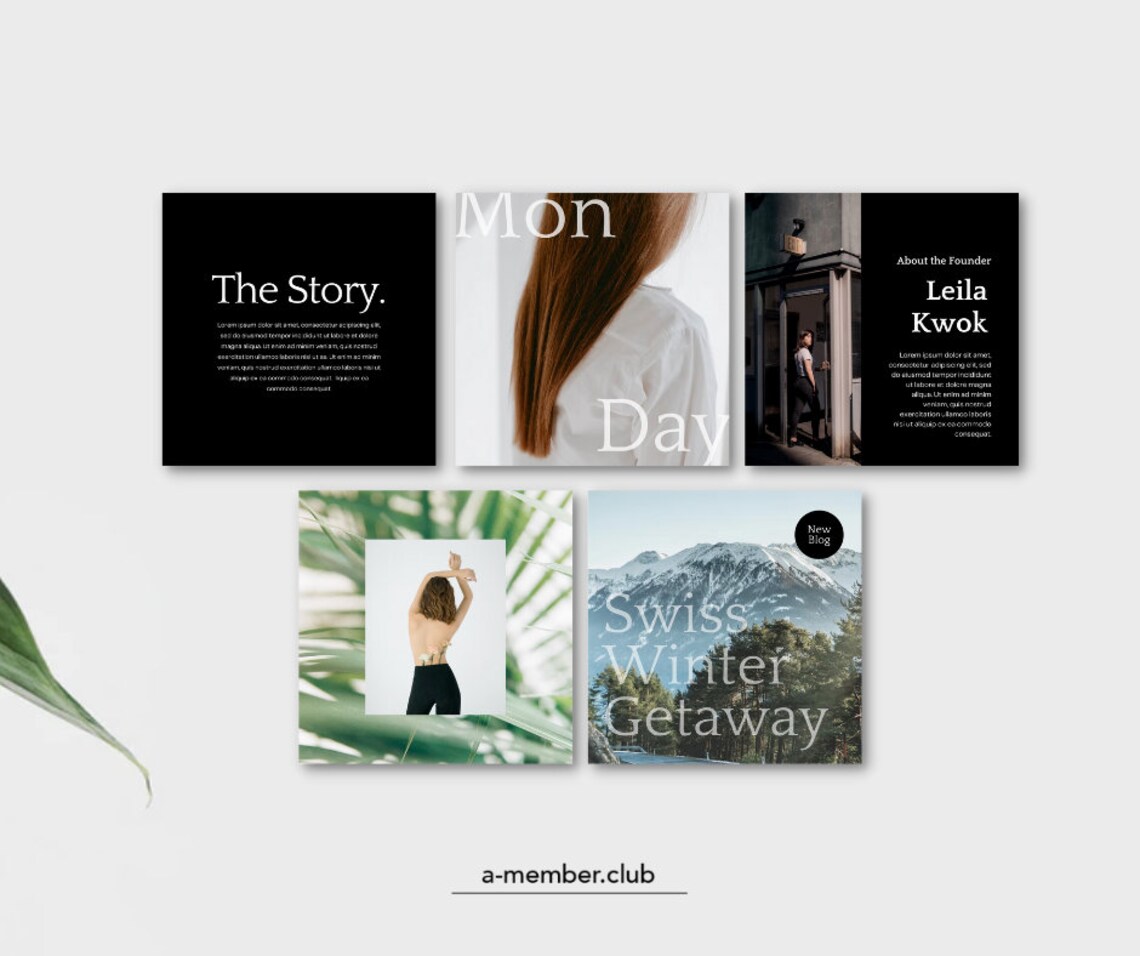 Minimalist Instagram Template Canva for Coach, Social Media Post ...