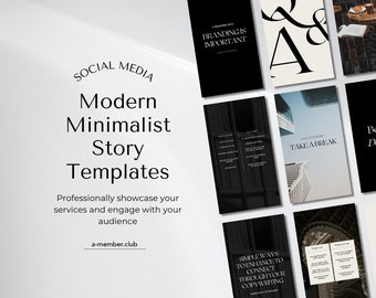 Publicaciones minimalistas modernas / Plantillas estéticas para redes sociales / Plantillas limpias / Publicaciones neutrales / Publicaciones de Instagram editables en Canva