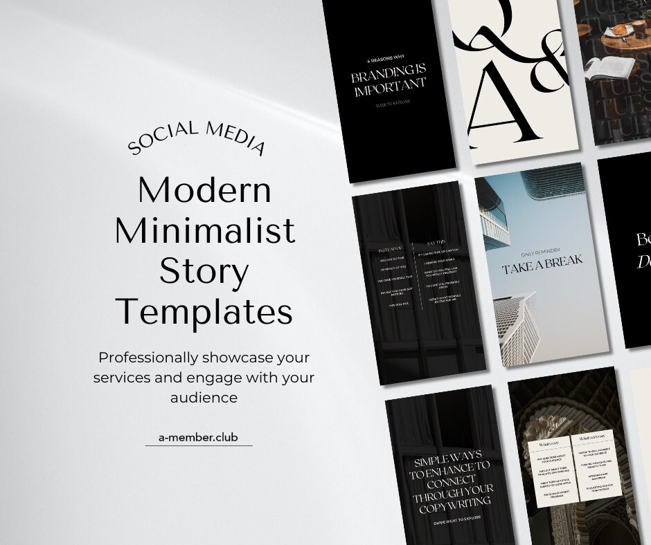 Modern Minimalist Story Posts | Aesthetic Social Media Templates ...