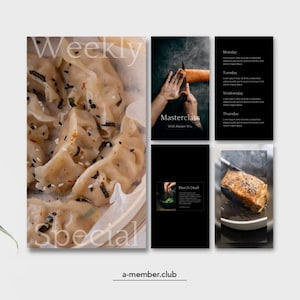 Modèles de toile de restaurant Instagram Story Modèle pour réseaux sociaux de restaurant Instagram culinaire Modèle Instagram de restaurant image 5