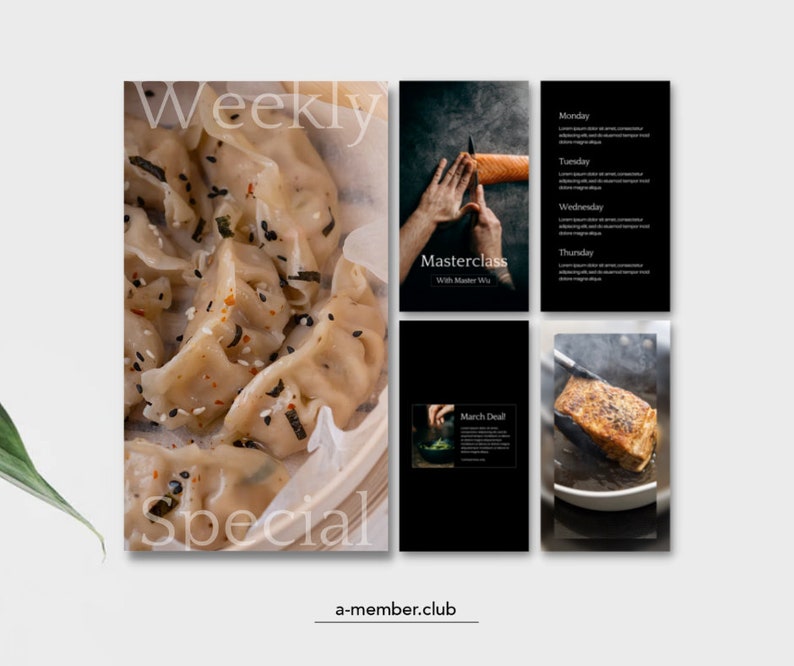 Modèles de toile de restaurant Instagram Story Modèle pour réseaux sociaux de restaurant Instagram culinaire Modèle Instagram de restaurant image 5