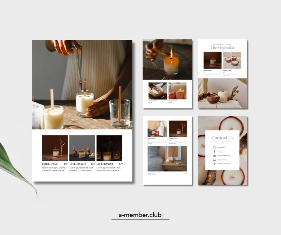 Product Catalogue Template | Product List Menu | Modern Minimalist ...