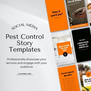 Pest Control Social Media Story Templates | Pest Control Instagram | Canva Template Instagram Story