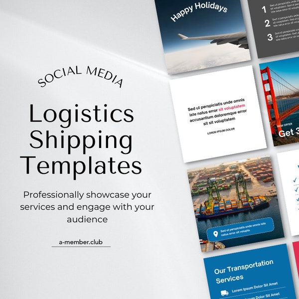 Logistics Shipping Social Media Templates | Delivery Instagram | Shipping Template Instagram | Modern Templates