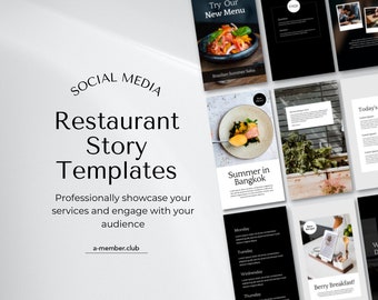 Modèles de toile de restaurant Instagram Story | Modèle pour réseaux sociaux de restaurant| Instagram culinaire | Modèle Instagram de restaurant