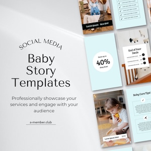 Modelli Canva per storie Instagram per bambini / Modelli per social media per bambini / Instagram per babysitter / Design per bambini